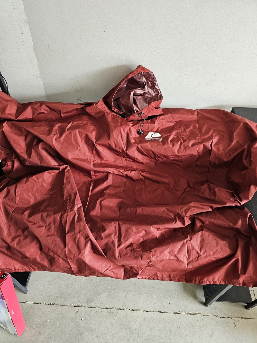 Ozark Trail Men’s Hooded Red Raincoat